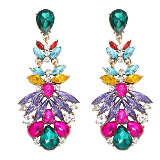 Crystal Big Drop Earrings-Multiple Options