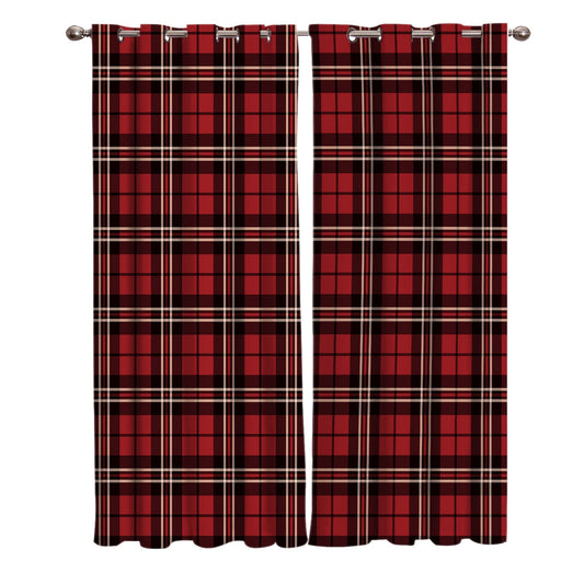 Plaid Curtain Drapes-Multiple Options