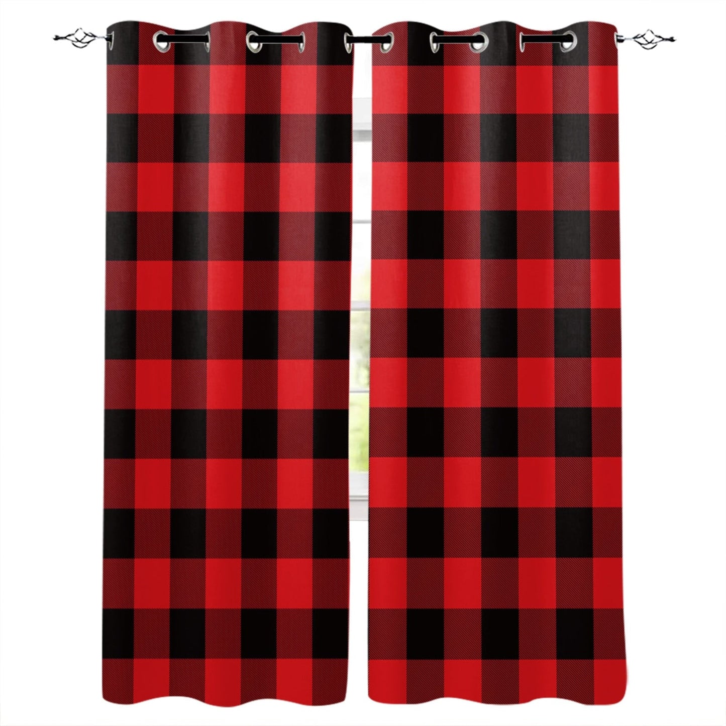 Plaid Curtains/Drapes-Multiple Options