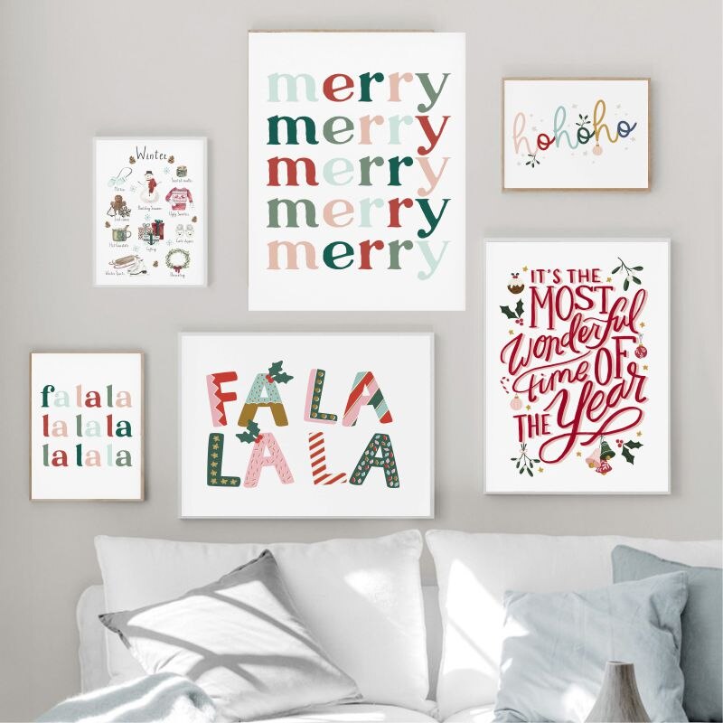 Christmas Canvas Wall Art Prints-Multiple Options