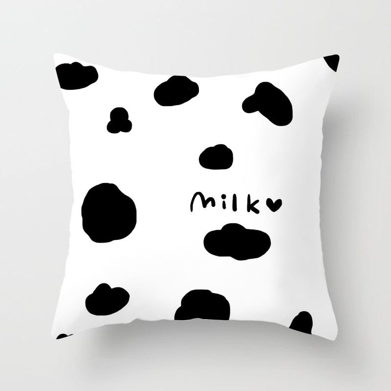 Black And White Throw Pillow Cushion Cover-Multiple Options
