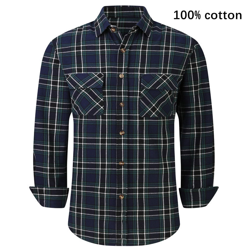 Plaid Long Sleeve Flannel Shirt-Multiple Options