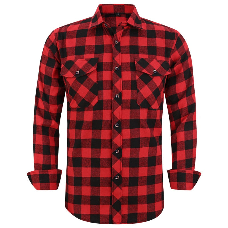 Plaid Long Sleeve Flannel Shirt-Multiple Options