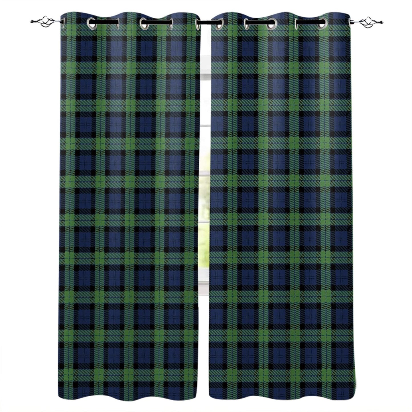 Plaid Curtains/Drapes-Multiple Options