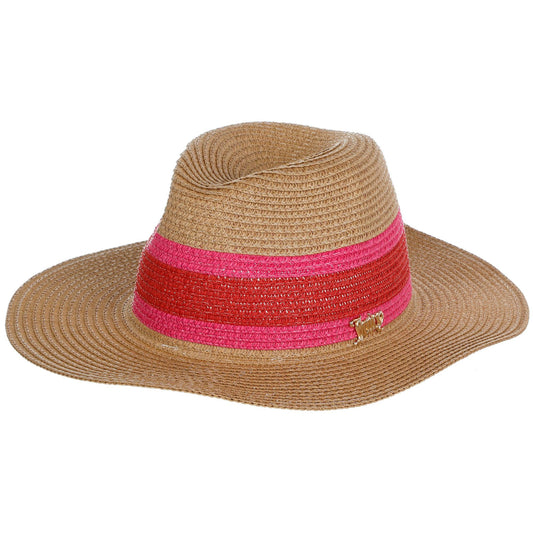 Juicy Couture Stripe Sun Hat-Red Pink Stripe NWT