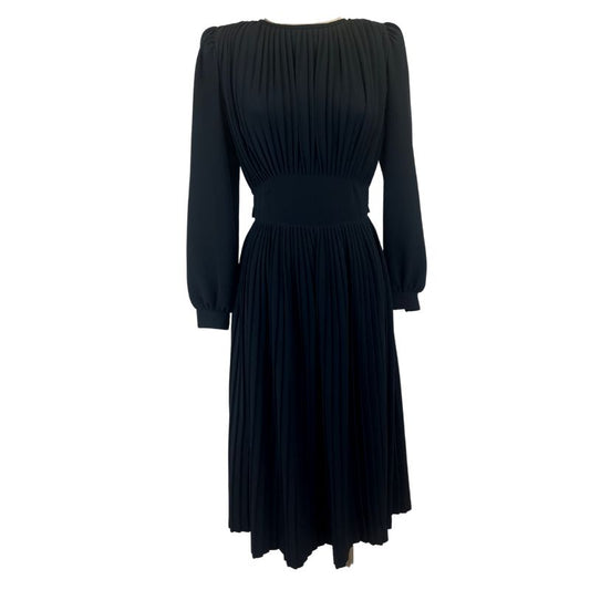 J.ELLIS Long Sleeve Pleated Dress-Vintage/Black EUC