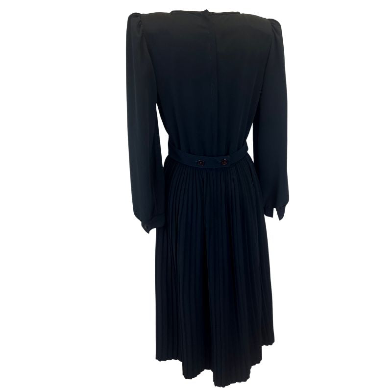 J.ELLIS Long Sleeve Pleated Dress-Vintage/Black EUC
