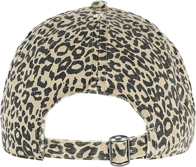 David & Young Distressed Ballcap-Leopard Print