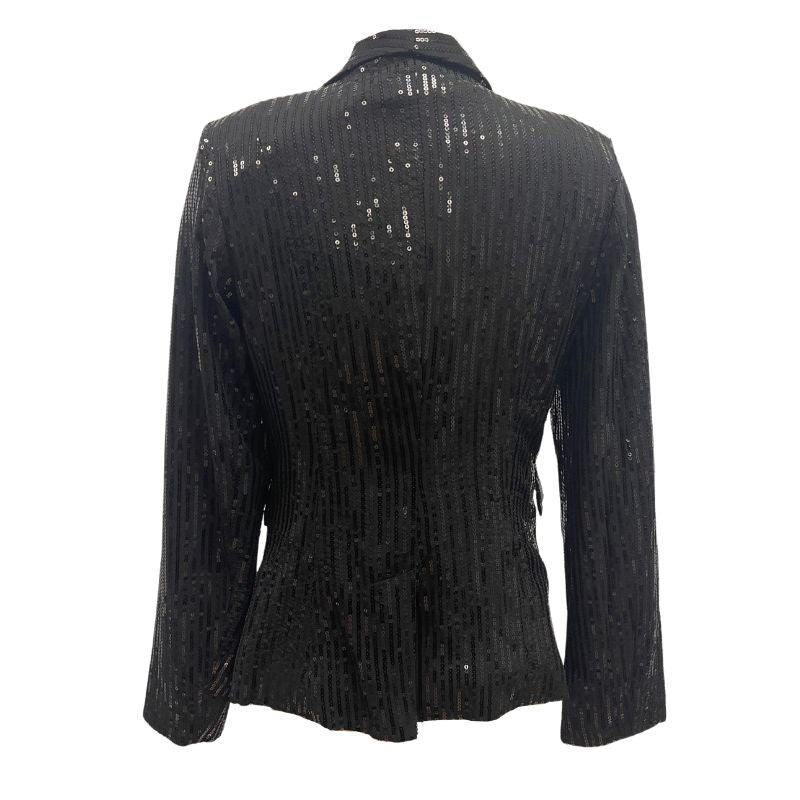 Neiman Marcus Black Sequin Blazer Jacket-Vintage/Black EUC