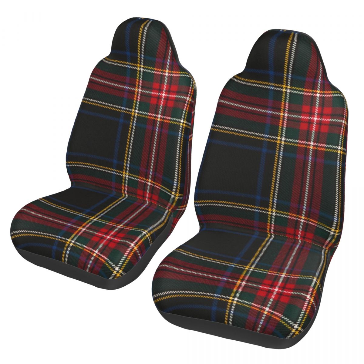 Classic Tartan Plaid Royal Stewart Scottish Car Seat Cover Custom Printing Universal Front Protector Accessories Cushion Set