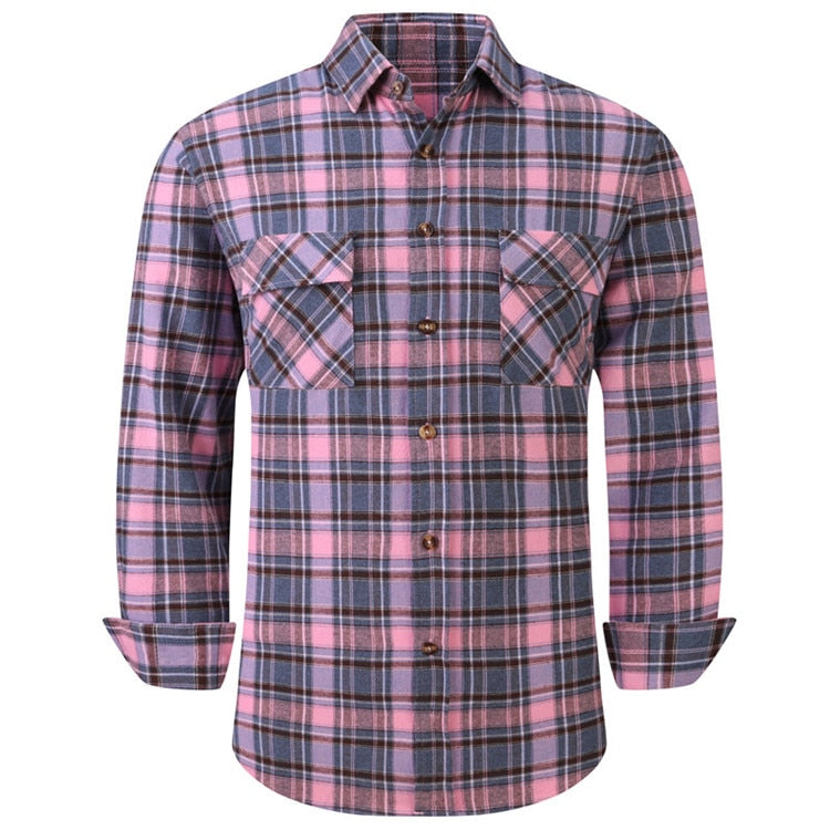 Plaid Long Sleeve Flannel Shirt-Multiple Options