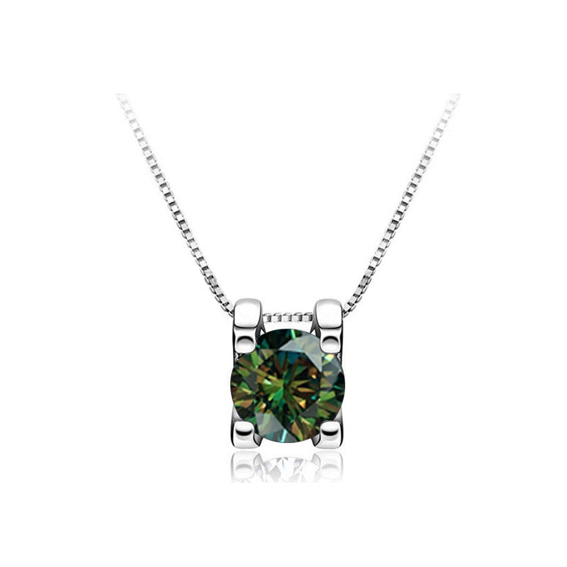 925 Sterling Silver Moissanite Pendant Necklace-Multiple Options
