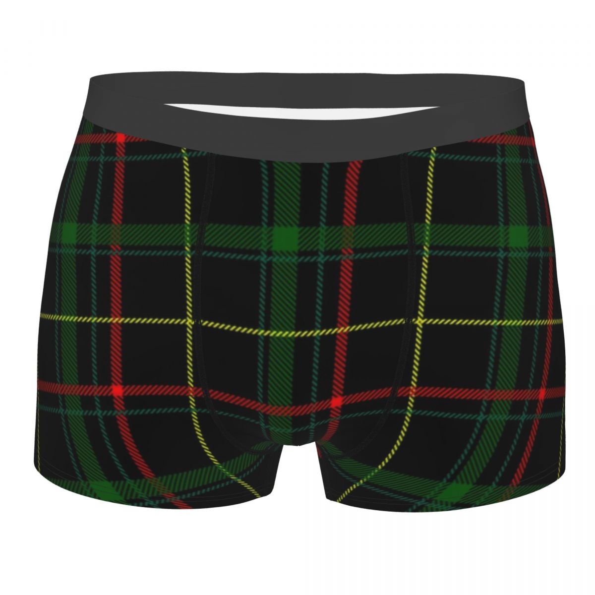 Ancient Scottish Tartan Underwear Print Geometric Plaid Boxer Short Briefs-Multiple Options