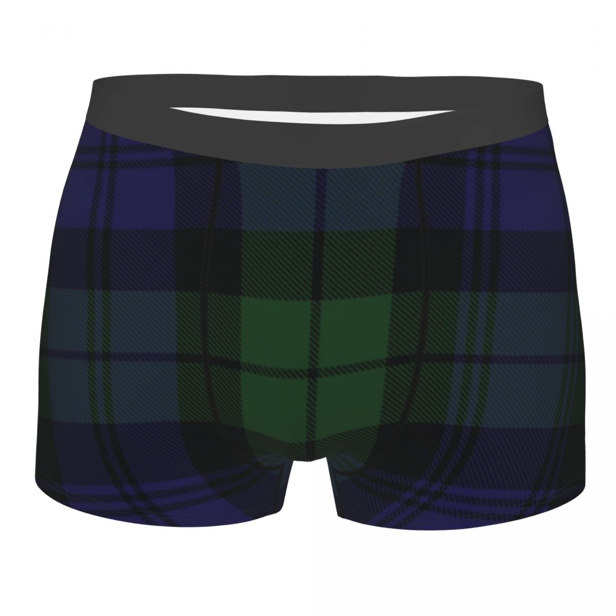 Ancient Scottish Tartan Underwear Print Geometric Plaid Boxer Short Briefs-Multiple Options