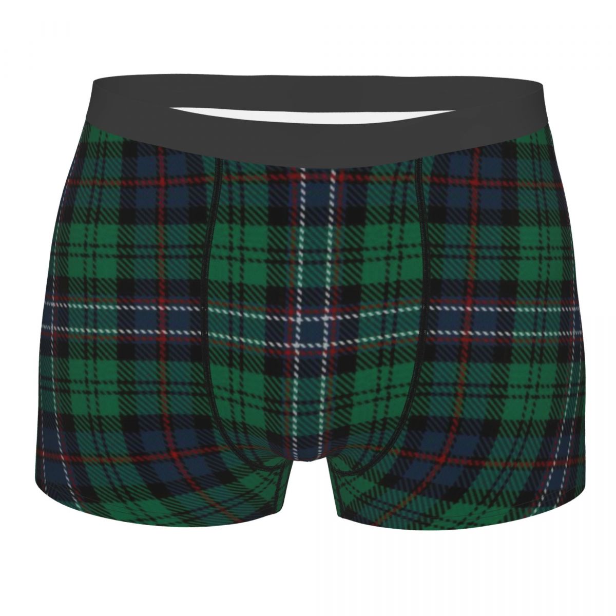 Ancient Scottish Tartan Underwear Print Geometric Plaid Boxer Short Briefs-Multiple Options