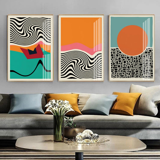 Mid Century Modern Abstract Wall Art Prints-Multiple Options