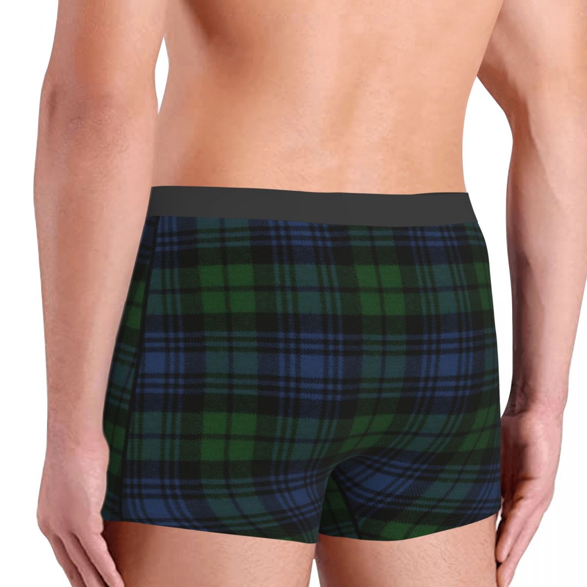 Ancient Scottish Tartan Underwear Print Geometric Plaid Boxer Short Briefs-Multiple Options