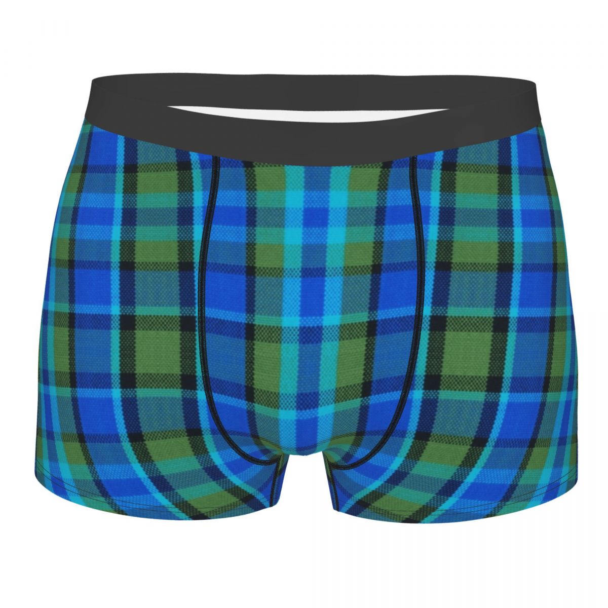 Ancient Scottish Tartan Underwear Print Geometric Plaid Boxer Short Briefs-Multiple Options