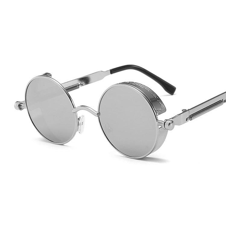 Gothic Steampunk Style Retro Round Unisex Sunglasses-Multiple Options