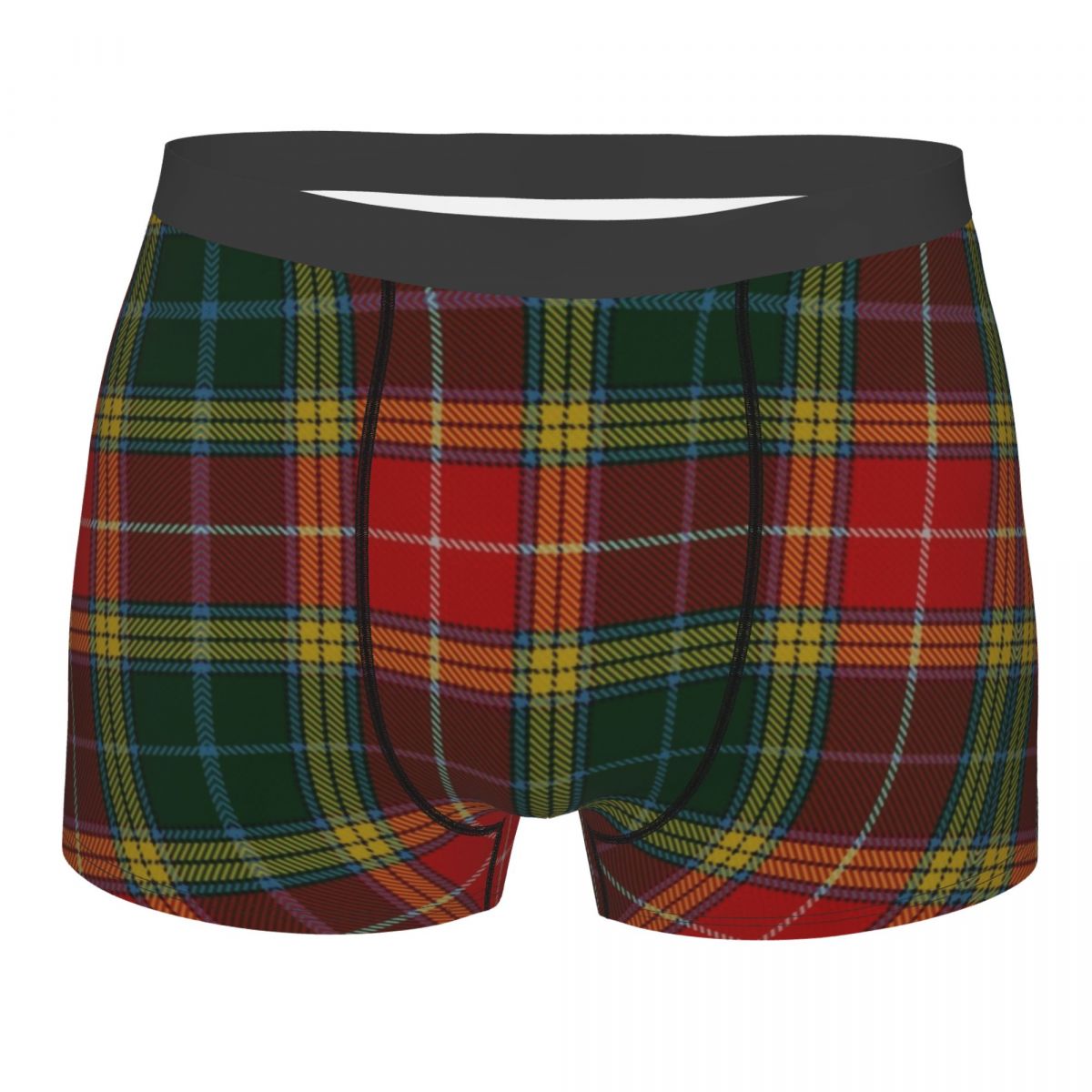 Ancient Scottish Tartan Underwear Print Geometric Plaid Boxer Short Briefs-Multiple Options