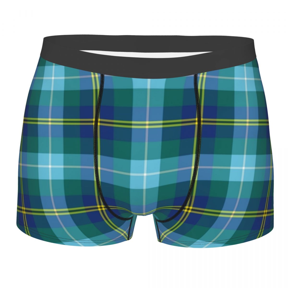 Ancient Scottish Tartan Underwear Print Geometric Plaid Boxer Short Briefs-Multiple Options