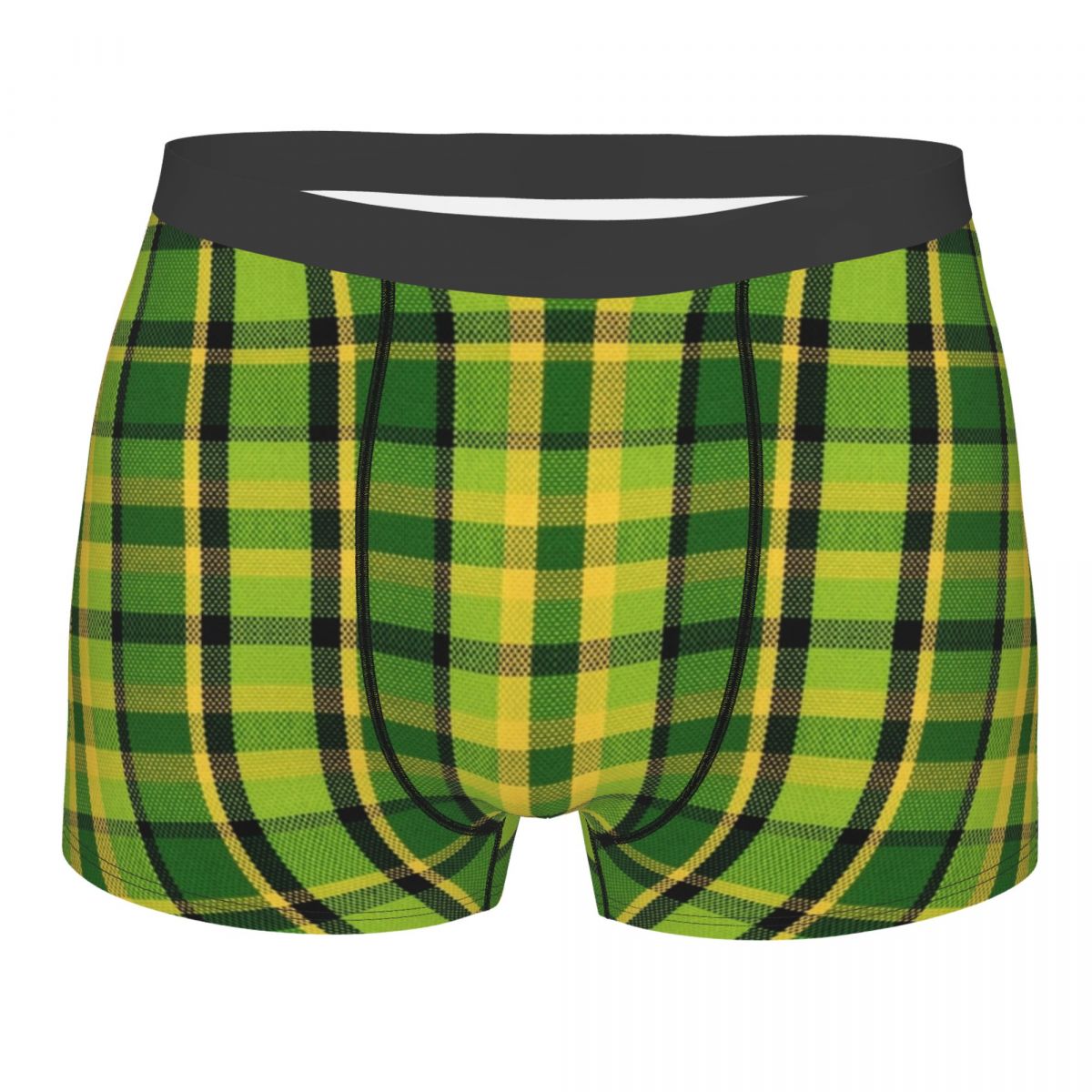 Ancient Scottish Tartan Underwear Print Geometric Plaid Boxer Short Briefs-Multiple Options