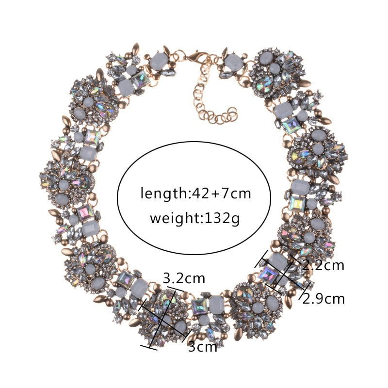 Statement Choker Necklace Crystal Rhinestone-Multiple Options