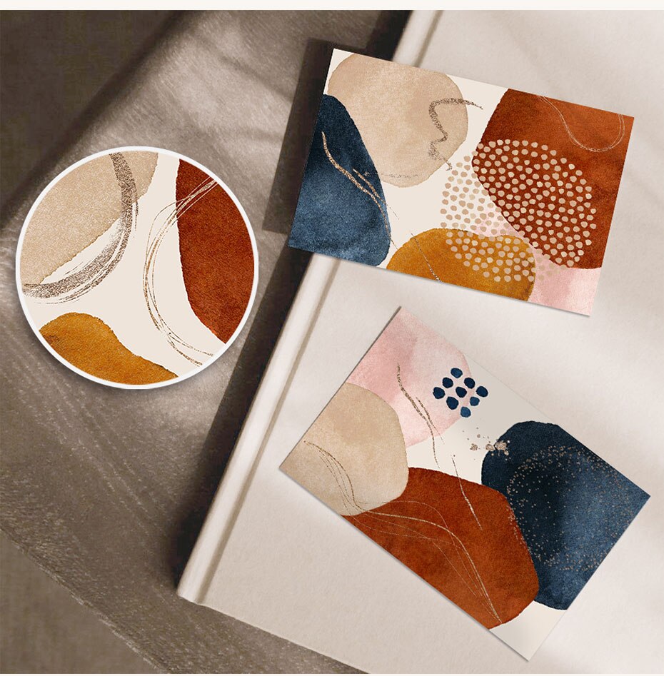 Mid Century Modern Abstract Wall Art Prints-Multiple Options
