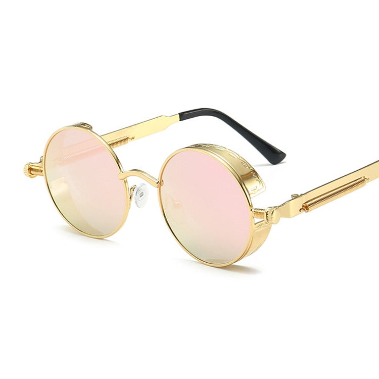 Gothic Steampunk Style Retro Round Unisex Sunglasses-Multiple Options