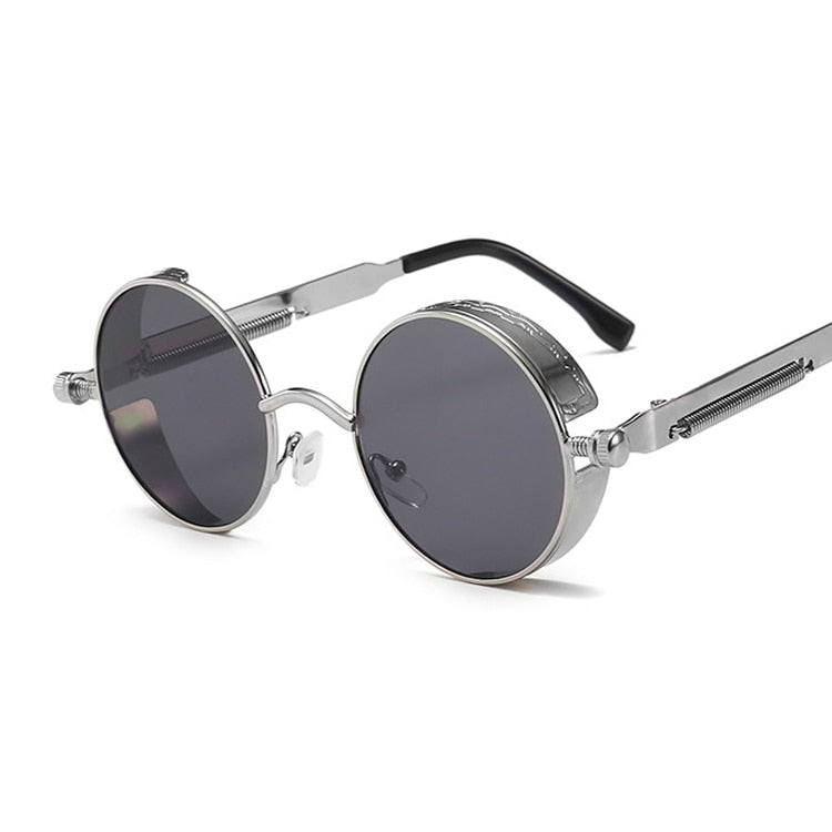 Gothic Steampunk Style Retro Round Unisex Sunglasses-Multiple Options