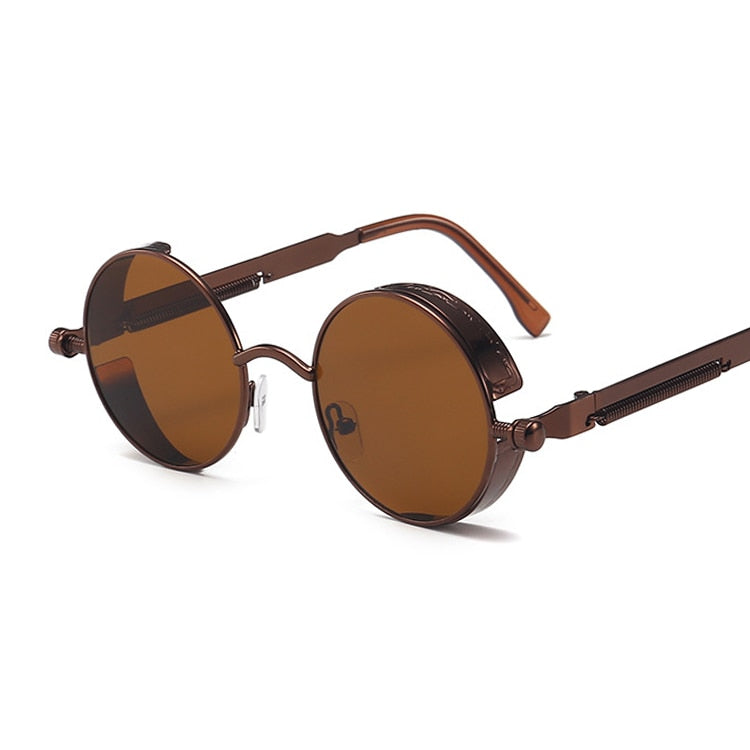 Gothic Steampunk Style Retro Round Unisex Sunglasses-Multiple Options