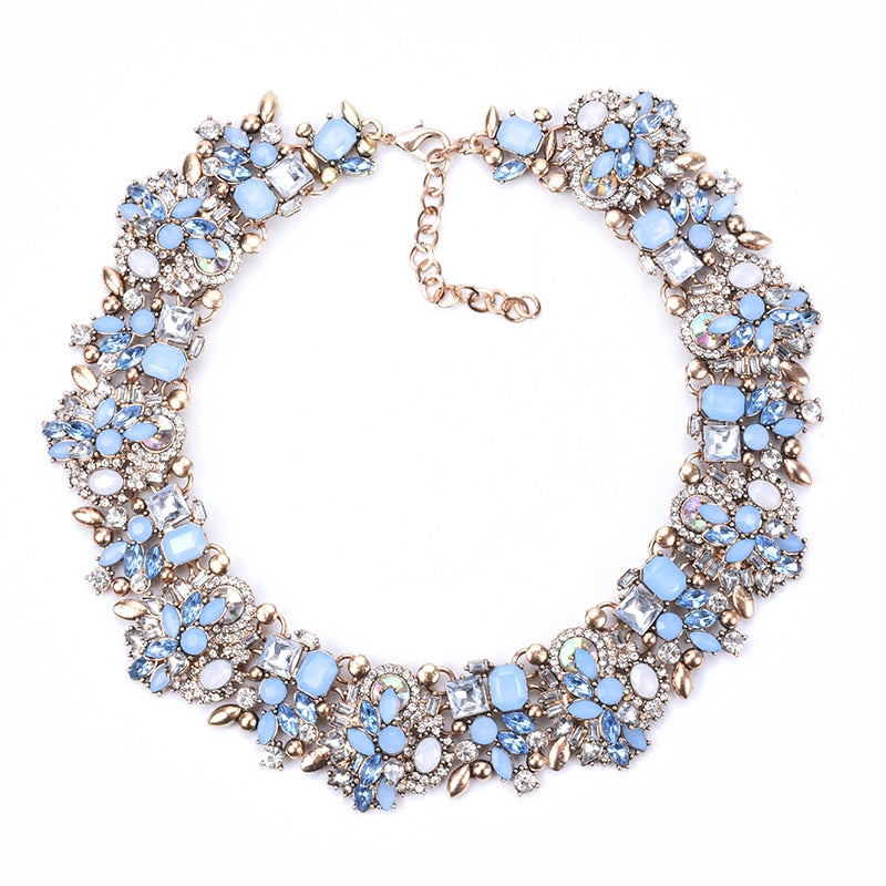 Statement Choker Necklace Crystal Rhinestone-Multiple Options