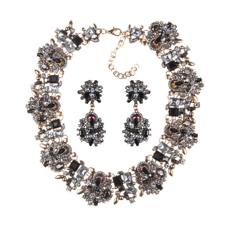 Statement Choker Necklace Crystal Rhinestone-Multiple Options