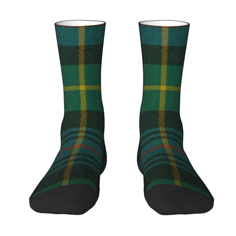 Black Tartan Plaid Unisex Socks-Multiple Options