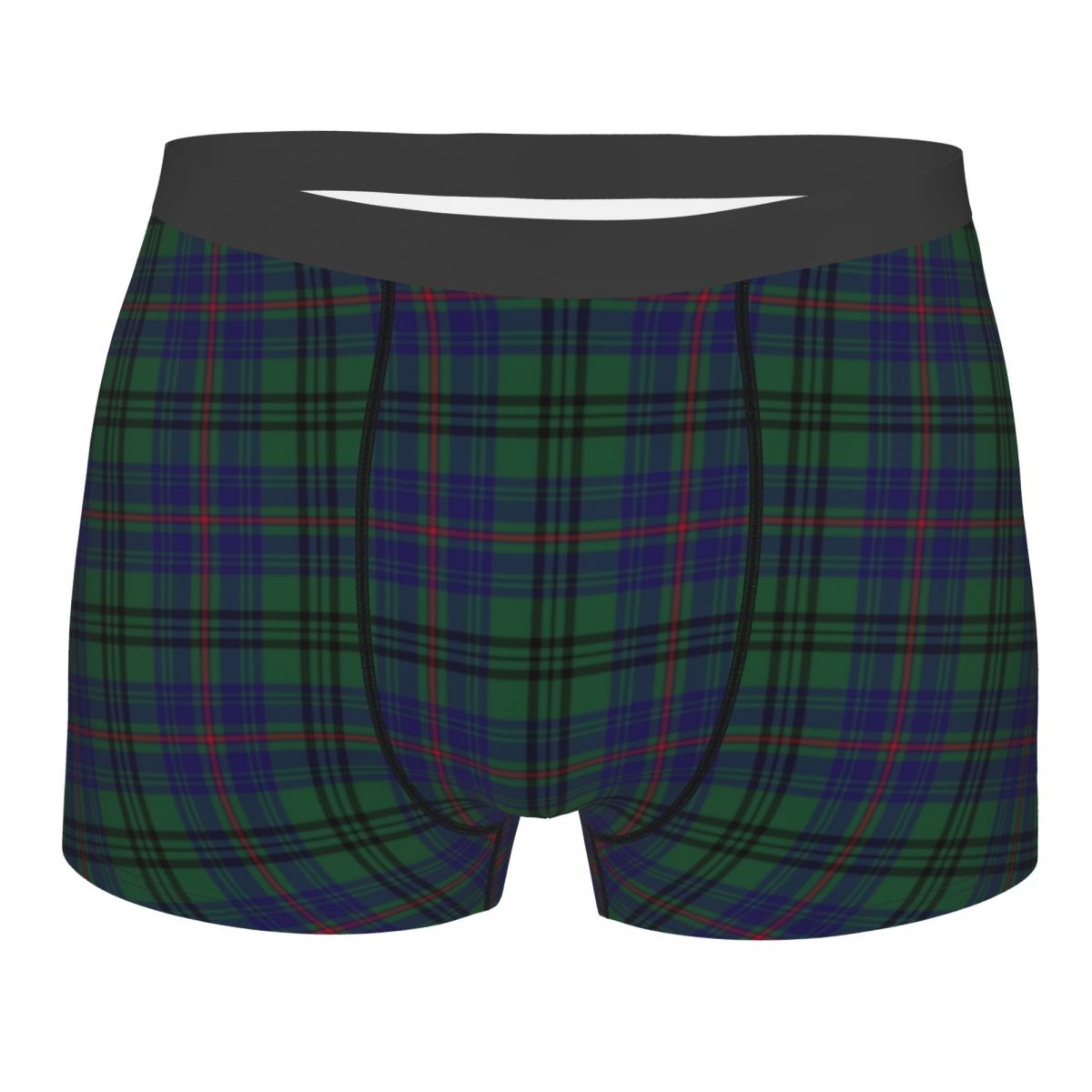 Ancient Scottish Tartan Underwear Print Geometric Plaid Boxer Short Briefs-Multiple Options
