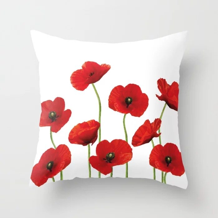 Red Pillow Covers-Multiple Options