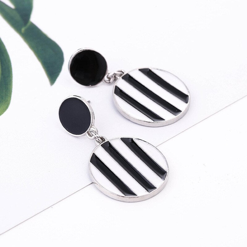 Black White Earrings-Multiple Options
