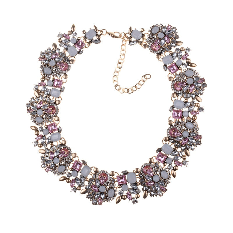 Statement Choker Necklace Crystal Rhinestone-Multiple Options