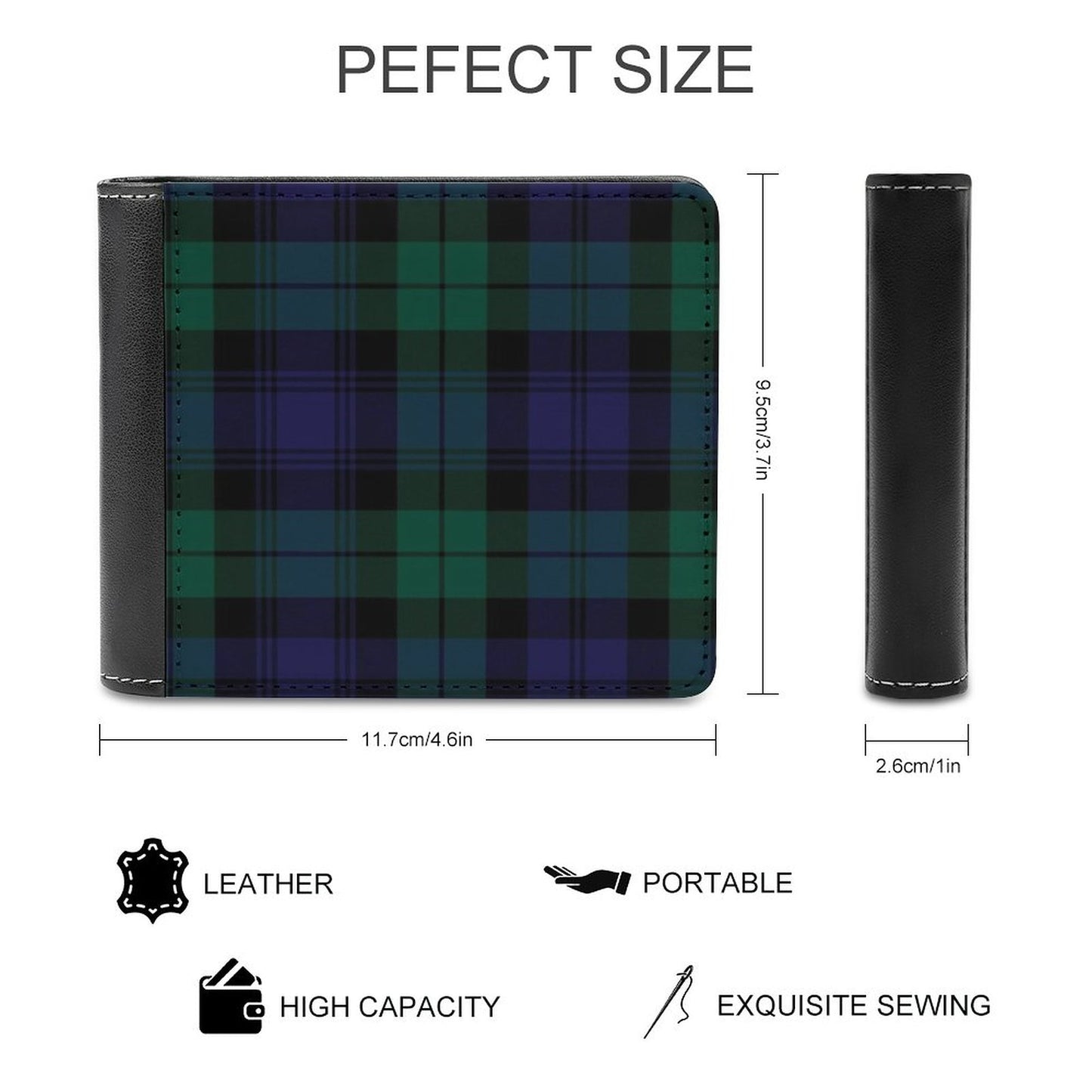 Tartan Plaid Blue And Green Wallet
