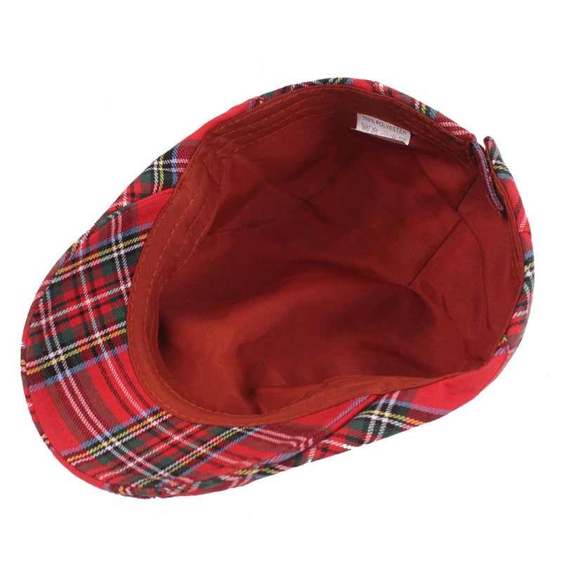 Vintage Plaid Beret Hat-Multiple Options