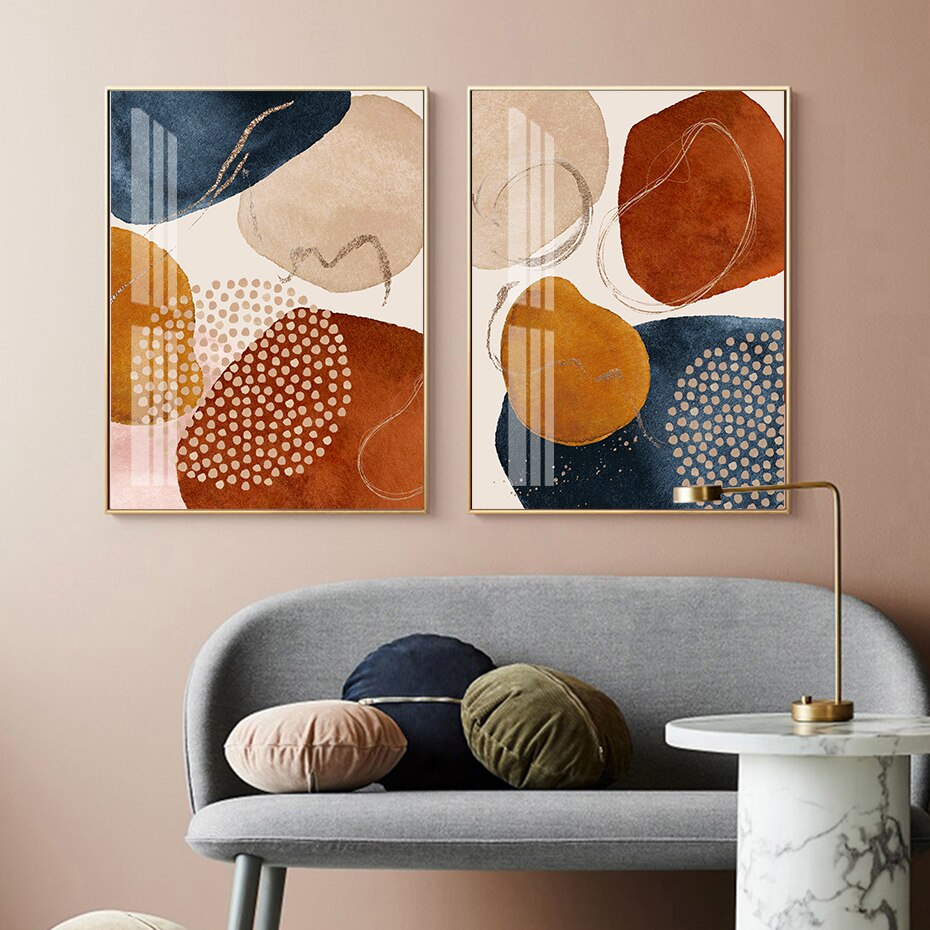 Mid Century Modern Abstract Wall Art Prints-Multiple Options