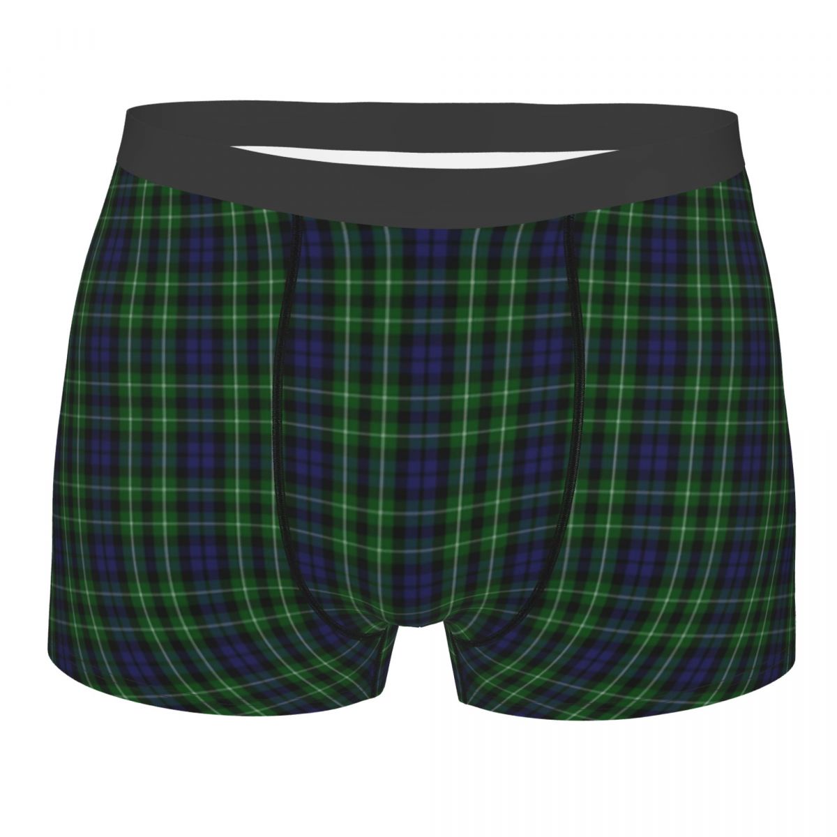 Ancient Scottish Tartan Underwear Print Geometric Plaid Boxer Short Briefs-Multiple Options