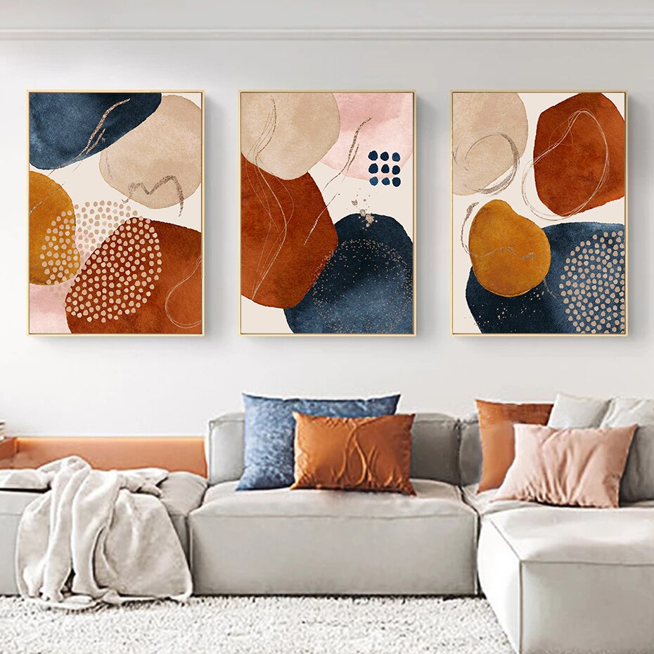 Mid Century Modern Abstract Wall Art Prints-Multiple Options