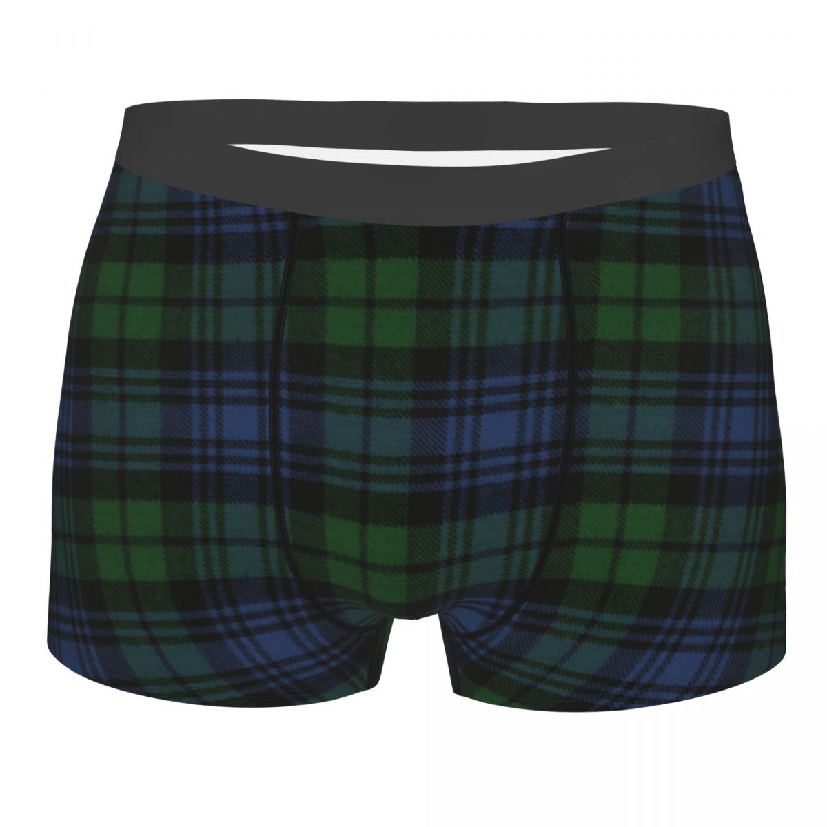 Ancient Scottish Tartan Underwear Print Geometric Plaid Boxer Short Briefs-Multiple Options