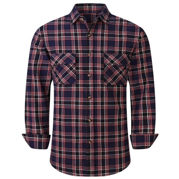 Plaid Long Sleeve Flannel Shirt-Multiple Options