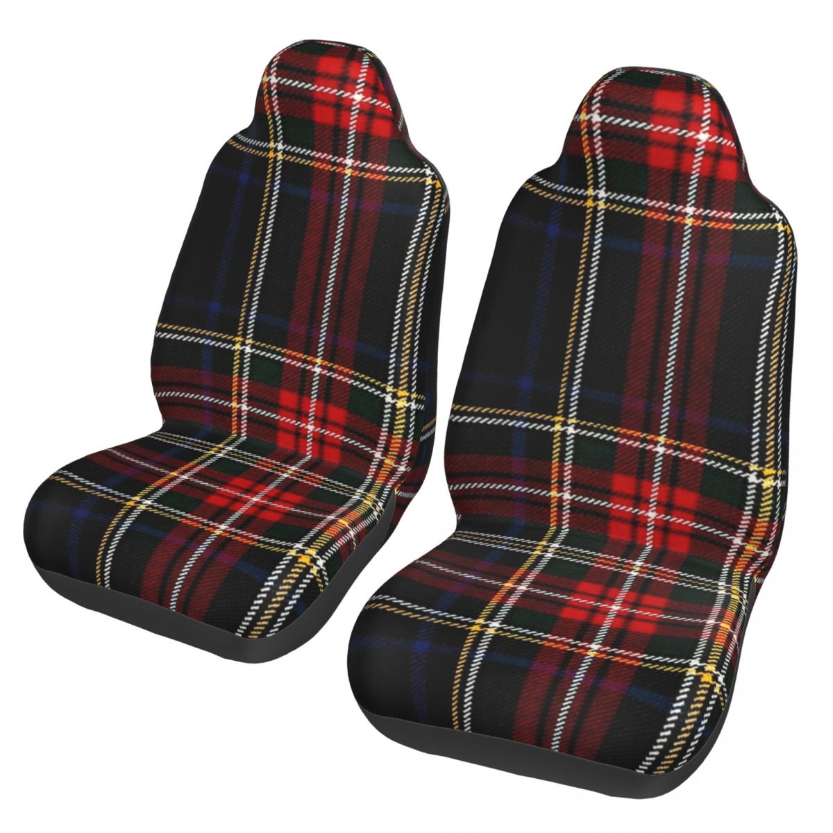 Classic Tartan Plaid Royal Stewart Scottish Car Seat Cover Custom Printing Universal Front Protector Accessories Cushion Set