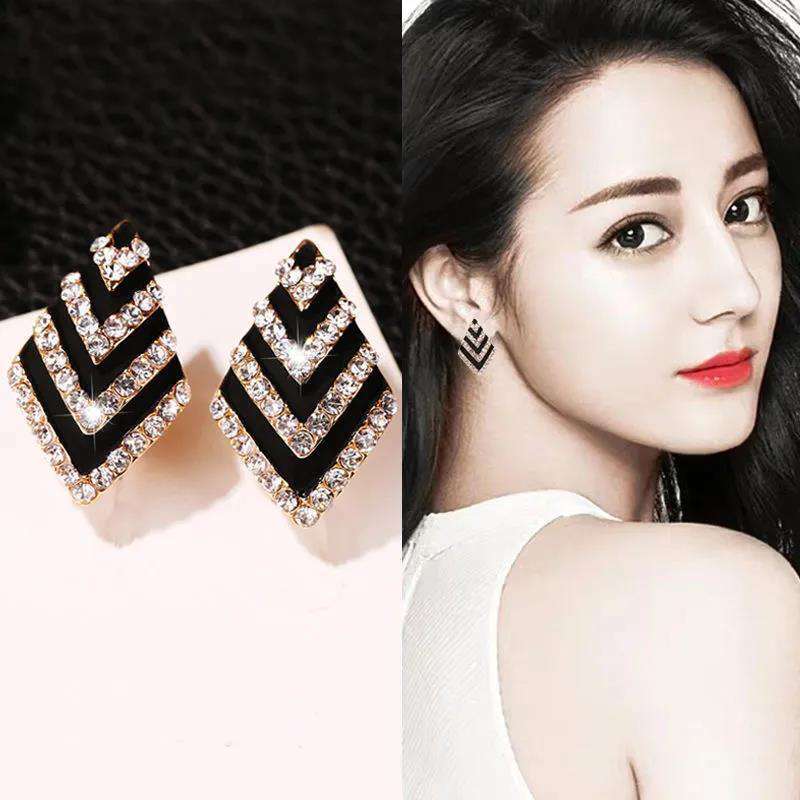 Black White Striped Drop Earrings-Multiple Options