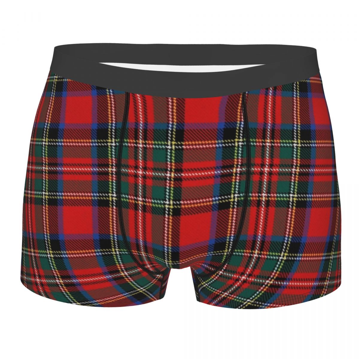 Ancient Scottish Tartan Underwear Print Geometric Plaid Boxer Short Briefs-Multiple Options