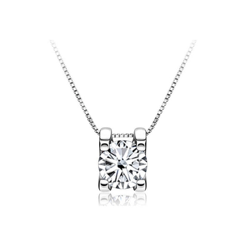 925 Sterling Silver Moissanite Pendant Necklace-Multiple Options