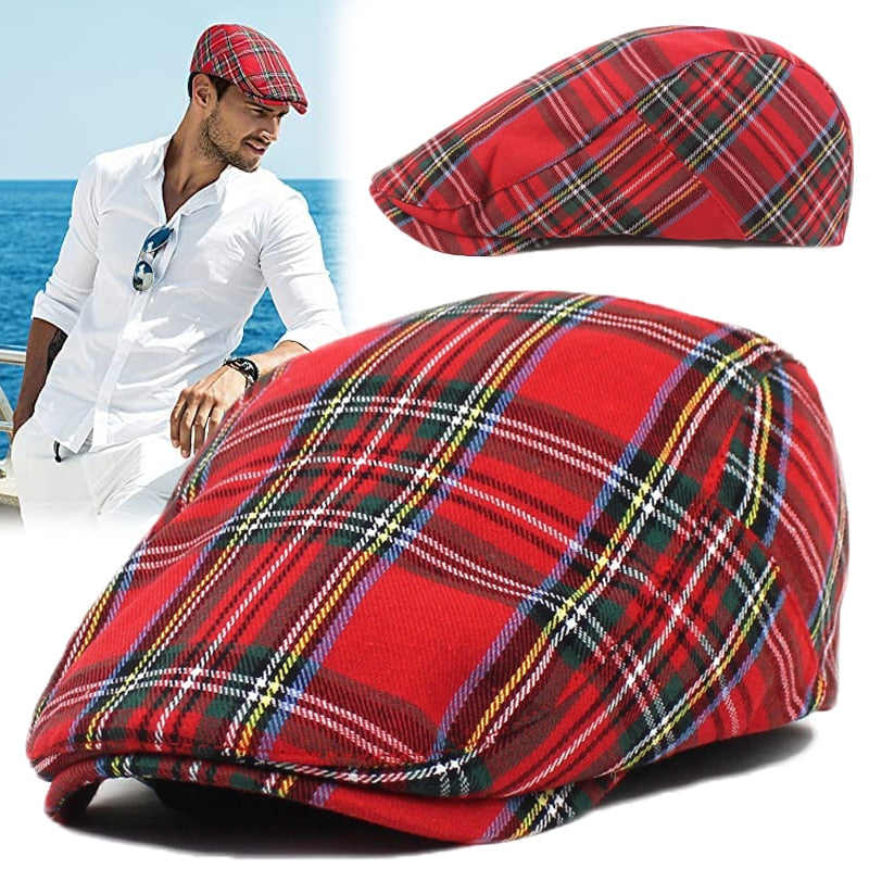 Vintage Plaid Beret Hat-Multiple Options